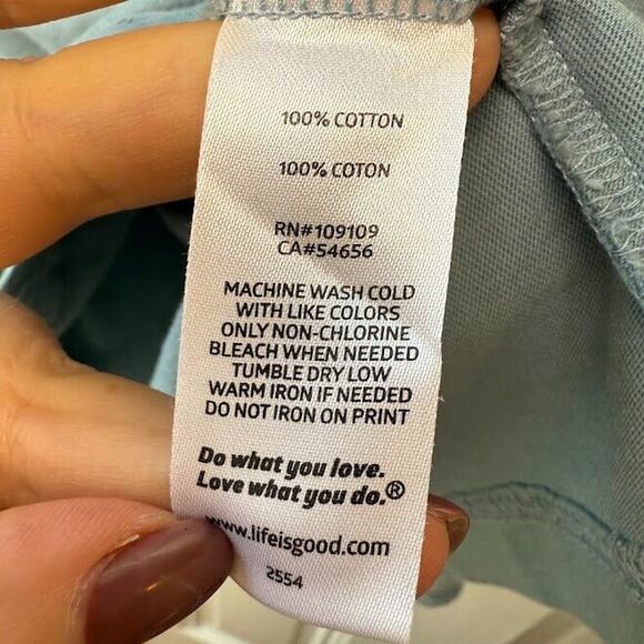 Life is Good "Livin' on a Pair" Long Sleeve Mens XXL Blue Pullover Crewneck - Picture 6 of 7